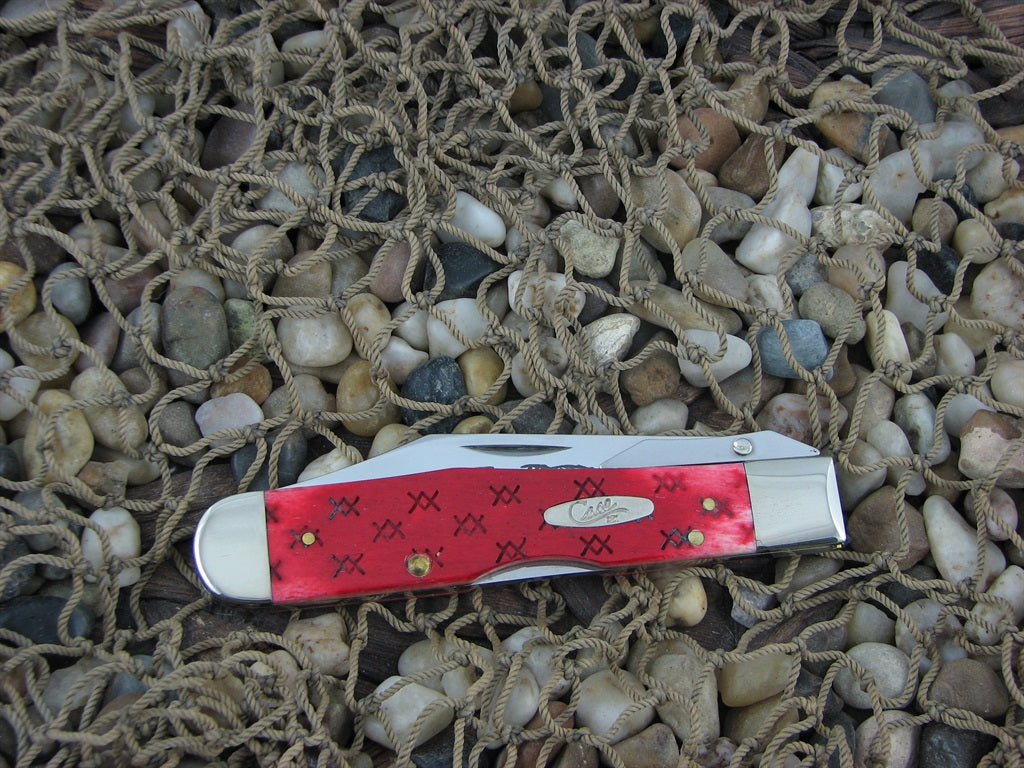 Case XX 2003 Dark Red Bone Cheetah with TruSharp steel 6111.5L 08190 XX Bone