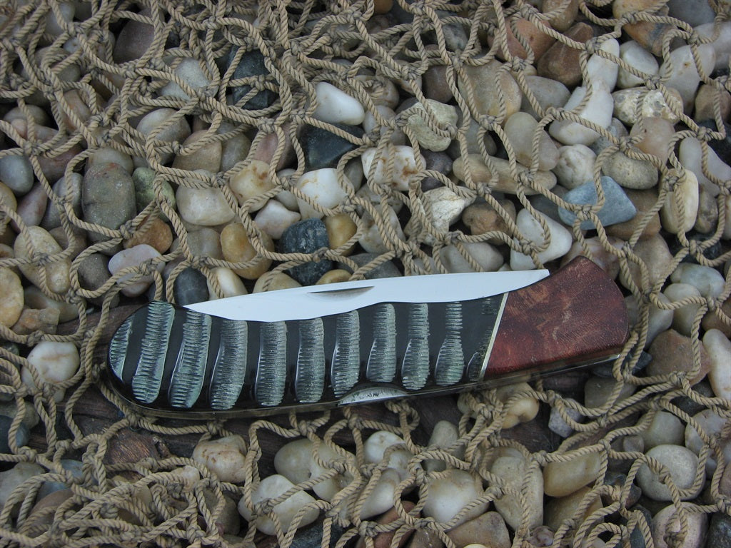 Buck Knives Custom Shop Impala Horn and Burl BuckLock with Stainless steel Model 5321BL B532IBL0