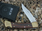 Buck Knives 2008 Wood Folding Hunter with Stainless steel 110 