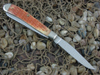 Cripple Creek 1985 Tan Bone Trapper with Carbon steel Model Half Breed