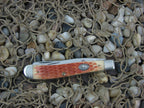 Cripple Creek 1985 Tan Bone Trapper with Carbon steel Model Half Breed