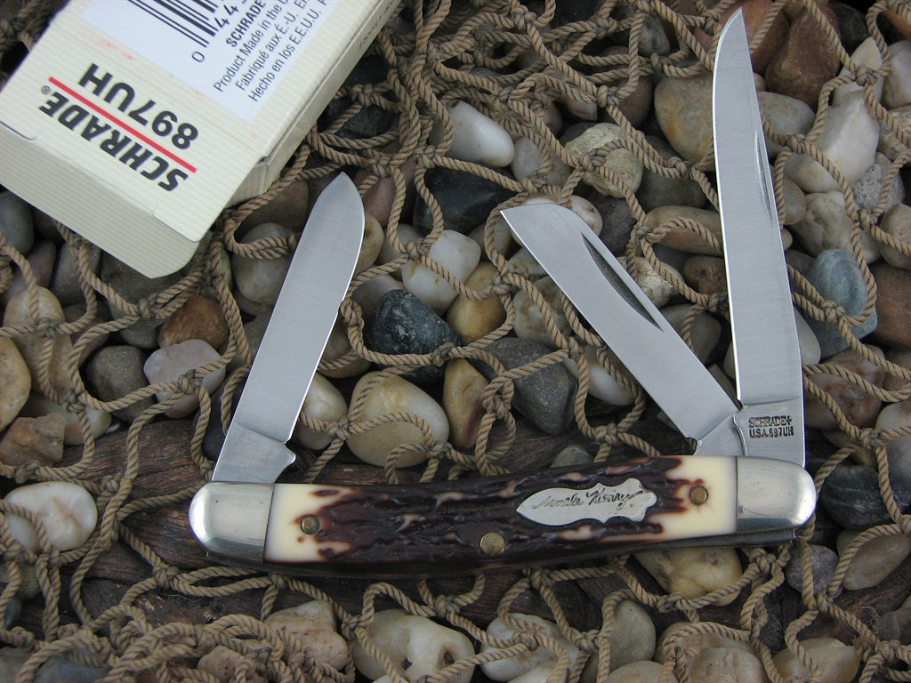 Schrade USA  Staglon Stockman with Stainless steel 897 897UH
