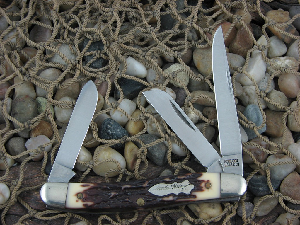 Schrade USA  Staglon Stockman with Stainless steel Model 897 897UH