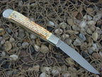 Burnt Chimney 1992 NKCA Burnt Bone One Blade Trapper with Stainless steel