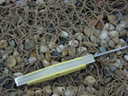 W.R. Case  Yellow Delrin Large Stockman with Carbon steel 3375 00203