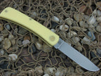 W.R. Case  Yellow Delrin Sodbuster Jr with Carbon steel 3137 00032