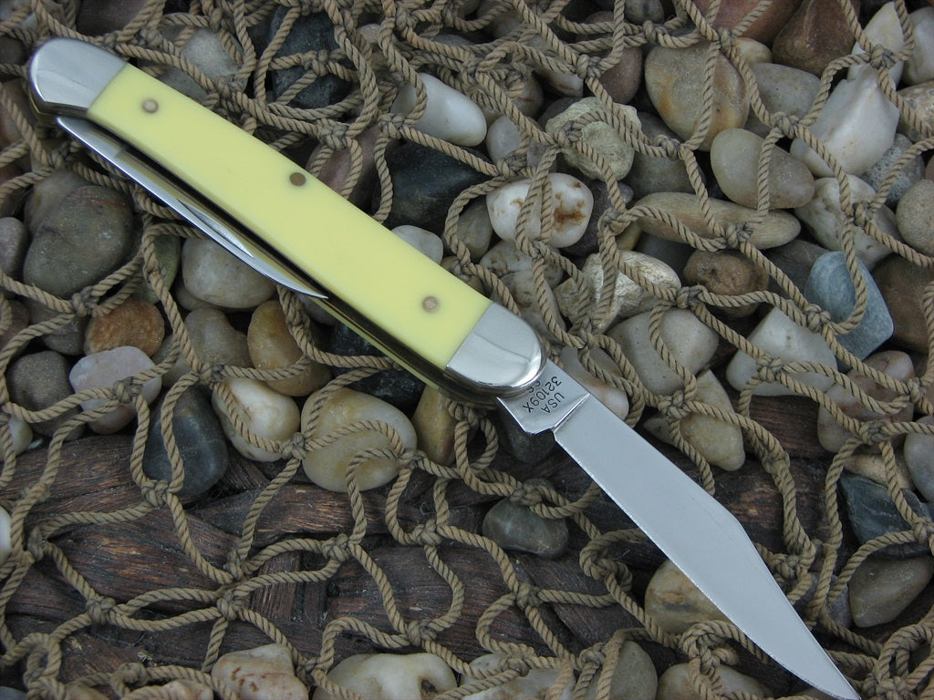 Case Millennium 2000 Yellow Delrin Small Copperhead with TruSharp steel 32109 MM278