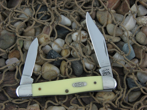 Case Millennium 2000 Yellow Delrin Pen Knife with TruSharp steel 3208 