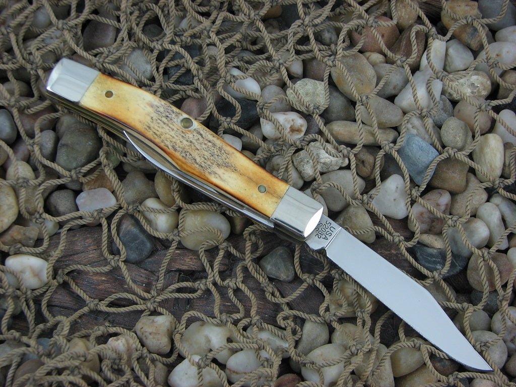 Case Millennium 2000 Burnt Stag Texas Jack with TruSharp steel 52032 MM187
