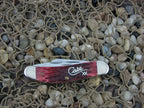 Case Cutlery 2002 Cranberry Bone Silver Script 5 Blade Sowbelly TruSharp 6539