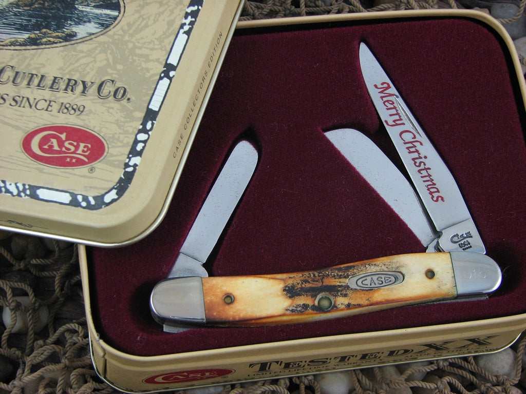 Case Cutlery 1995 Burnt Stag Stockman with TruSharp steel 5318 