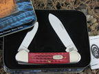 Case Cutlery 1997 Red Pocketworn Bone Canoe with TruSharp steel 62131 