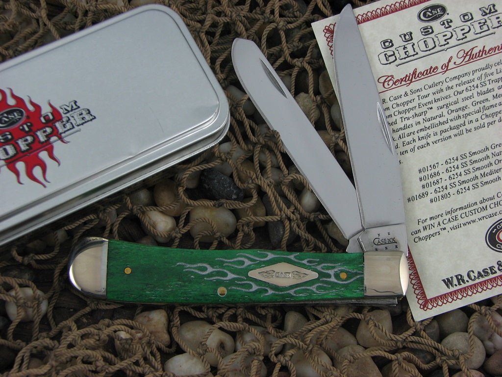 Case Cutlery 2005 Green Bone Trapper with TruSharp steel 6254 01567