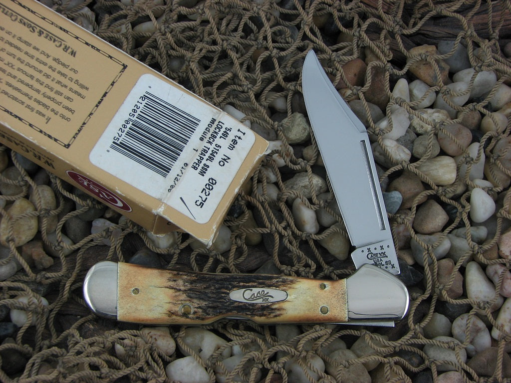 Case XX 2000 Burnt Stag Copperlock with TruSharp steel 51549L 00275