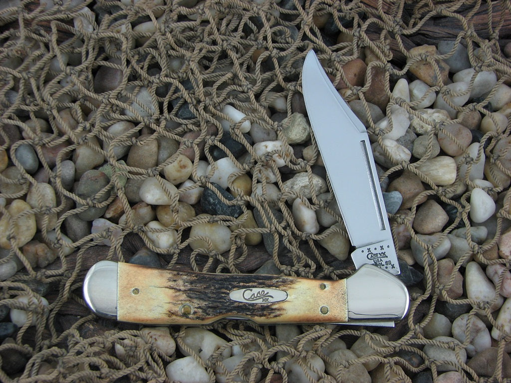 Case XX 2000 Burnt Stag Copperlock with TruSharp steel 51549L 00275