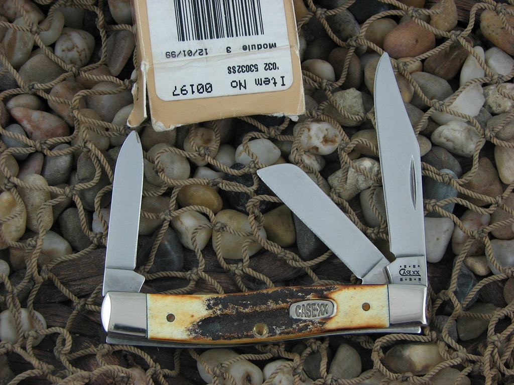 Case Knives 1999 Burnt Stag Stockman with TruSharp steel 53032 00197
