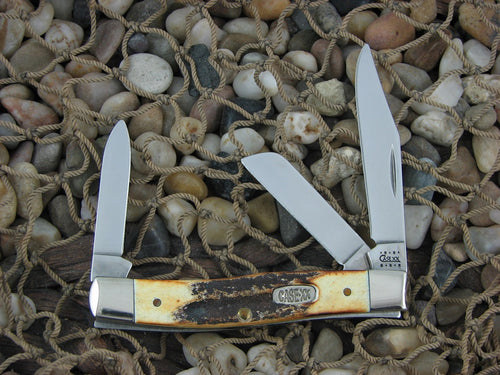 Case Knives 1999 Burnt Stag Stockman with TruSharp steel 53032 00197