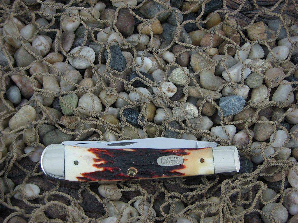 Case Knives 1997 Red Stag Trapper with TruSharp steel 5254 01520