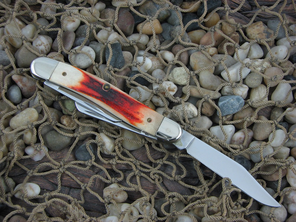 Case Knives 1997 Red Stag Stockman with TruSharp steel 5318 01713