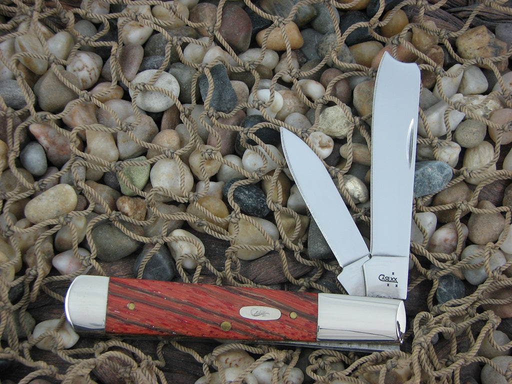 Case Knives 2007 Orange Curly Maple Razor with TruSharp steel 72005RAZ 06338
