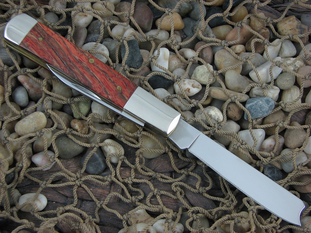 Case Knives 2007 Orange Curly Maple Razor with TruSharp steel 72005RAZ 06338