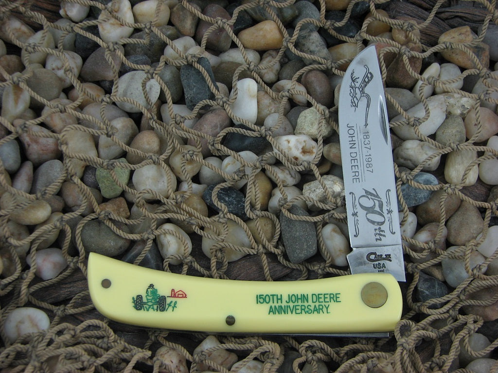 Case Cutlery 1997 Yellow Delrin Sodbuster Jr with CV steel 3137 