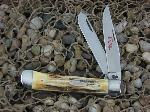 Case Cutlery 1978 Burnt Stag Trapper with TruSharp steel 5254 