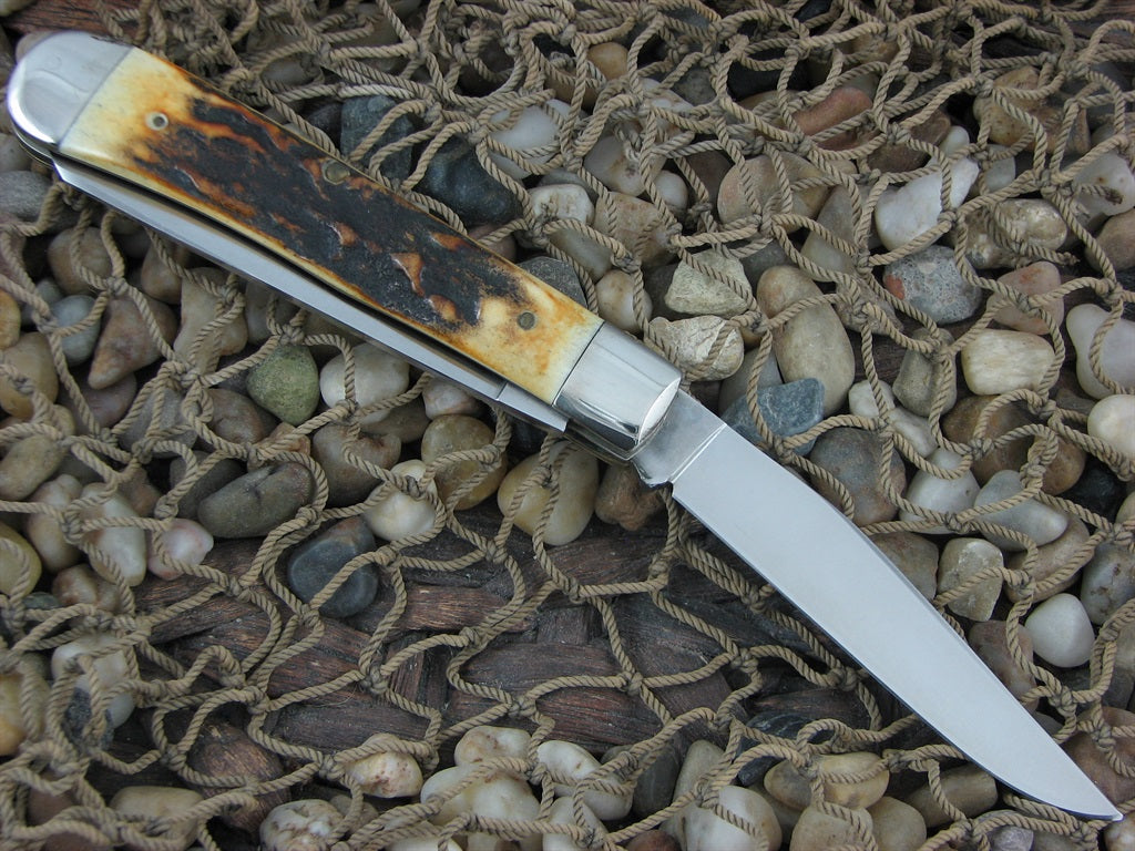 Case Cutlery 1978 Red Letter Burnt Stag Trapper with TruSharp steel 5254