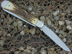 Case Cutlery 1985 Heart of Dixie Burnt Stag Trapper with TruSharp steel 5254