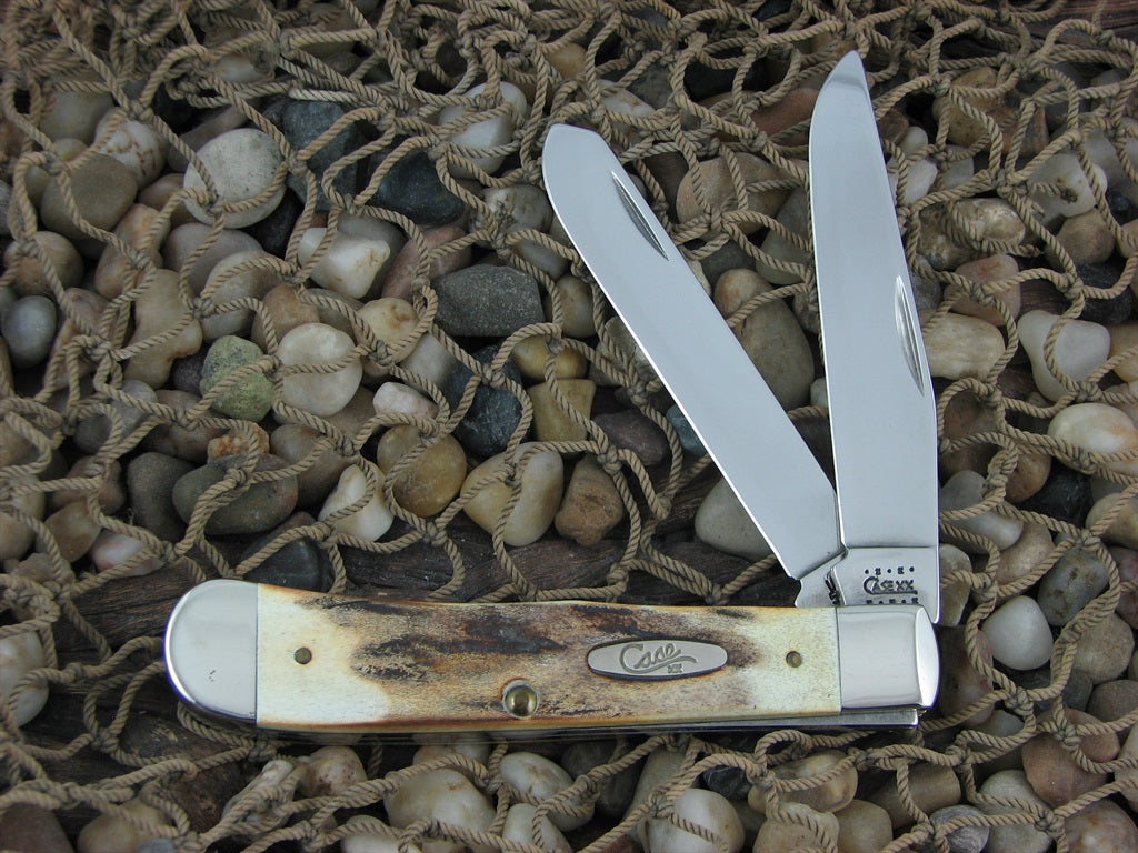 Case Cutlery 2000 Burnt Stag Trapper with TruSharp steel 5254 