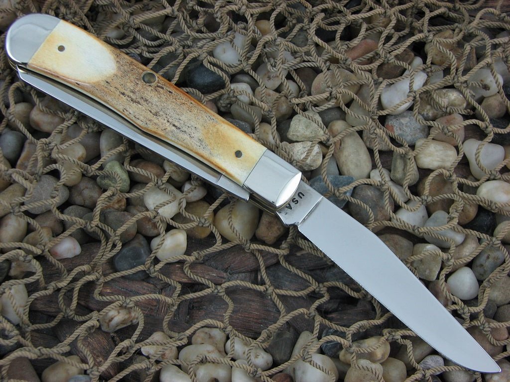 Case Cutlery 2000 Burnt Stag Trapper with TruSharp steel 5254