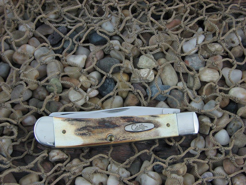 Case Cutlery 2000 Burnt Stag Trapper with TruSharp steel 5254