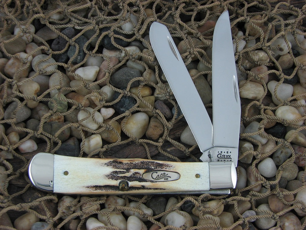 Case Cutlery 2000 Burnt Stag Trapper with TruSharp steel 5254 