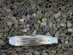 Case Cutlery 2000 Born on 01-01-00 Burnt Stag Trapper TruSharp 5254