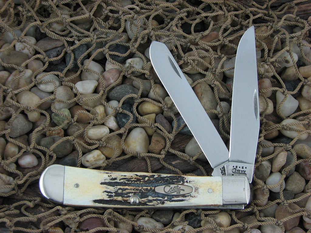 Case Cutlery 2000 Burnt Stag Trapper with TruSharp steel 5254 