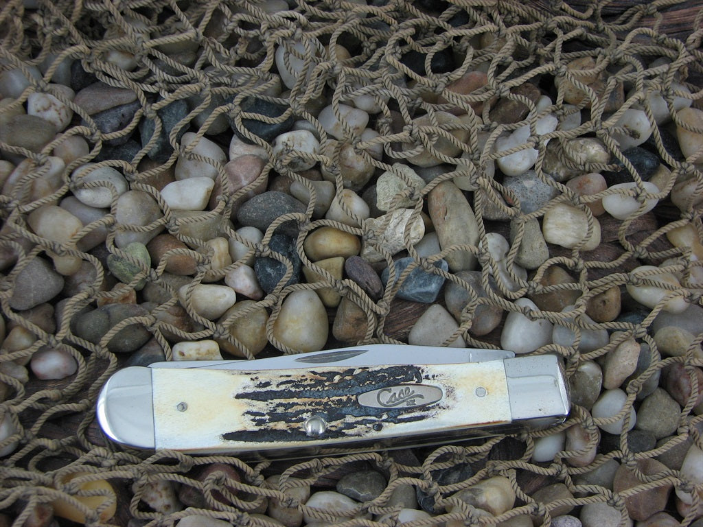 Case Cutlery 2000 Burnt Stag Trapper from The Associates Set TruSharp 5254