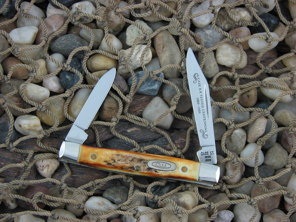 Case Cutlery 1989 Burnt Stag Pen Knife with TruSharp steel 5233 