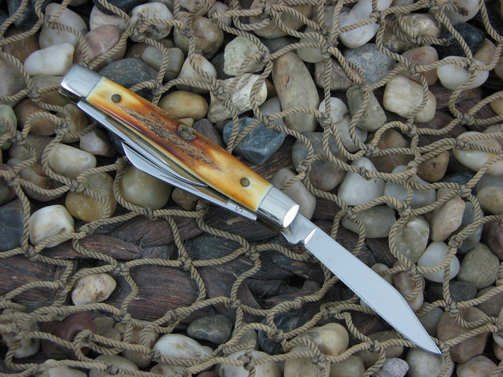 Case Cutlery 1989 Burnt Stag Small Stockman with TruSharp steel 5333