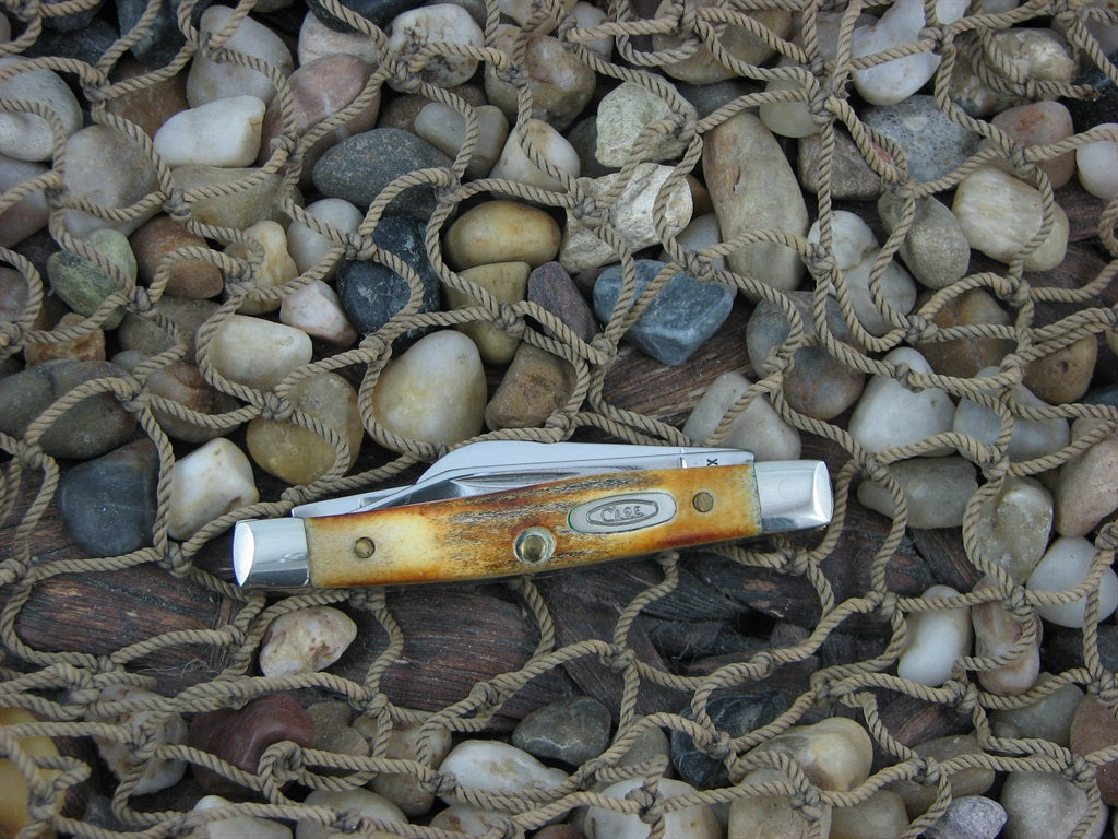 Case Cutlery 1989 Burnt Stag Small Stockman with TruSharp steel 5333