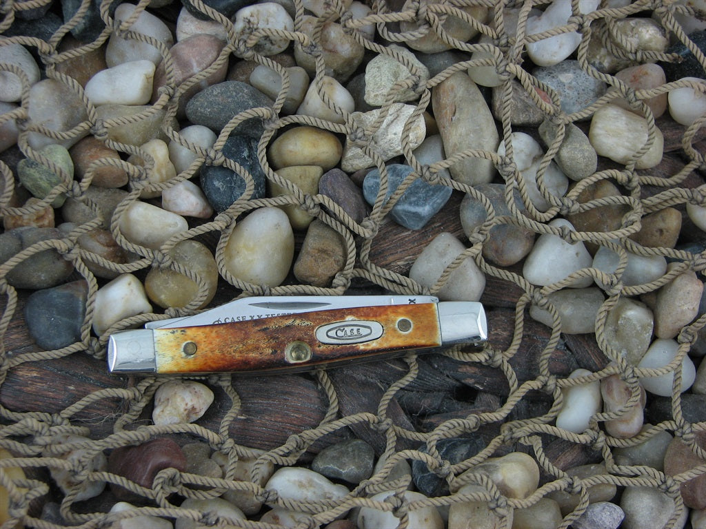 Case Cutlery 1989 Burnt Stag Pen Knife with TruSharp steel 5233 #A