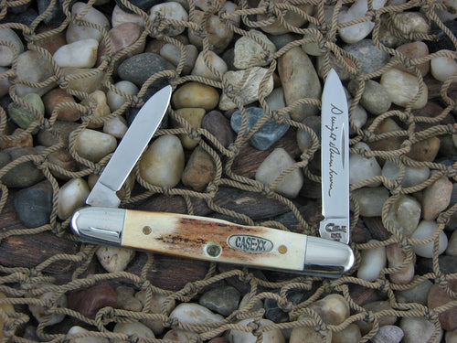 Case Knives 1997 Burnt Stag Eisenhower with TruSharp steel 05263 