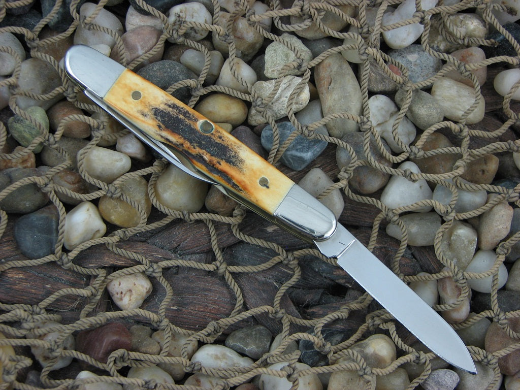 Case Knives 1997 Burnt Stag Eisenhower with TruSharp steel 05263
