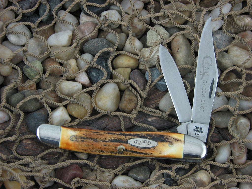 Case Knives 1976 Burnt Stag Jack Knife with TruSharp steel 52087 