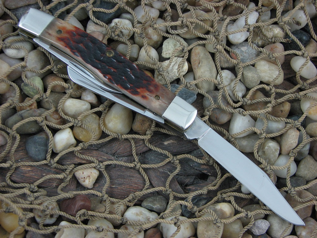 Case XX 1991 Brown Bone Medium Stockman with Carbon steel 63032