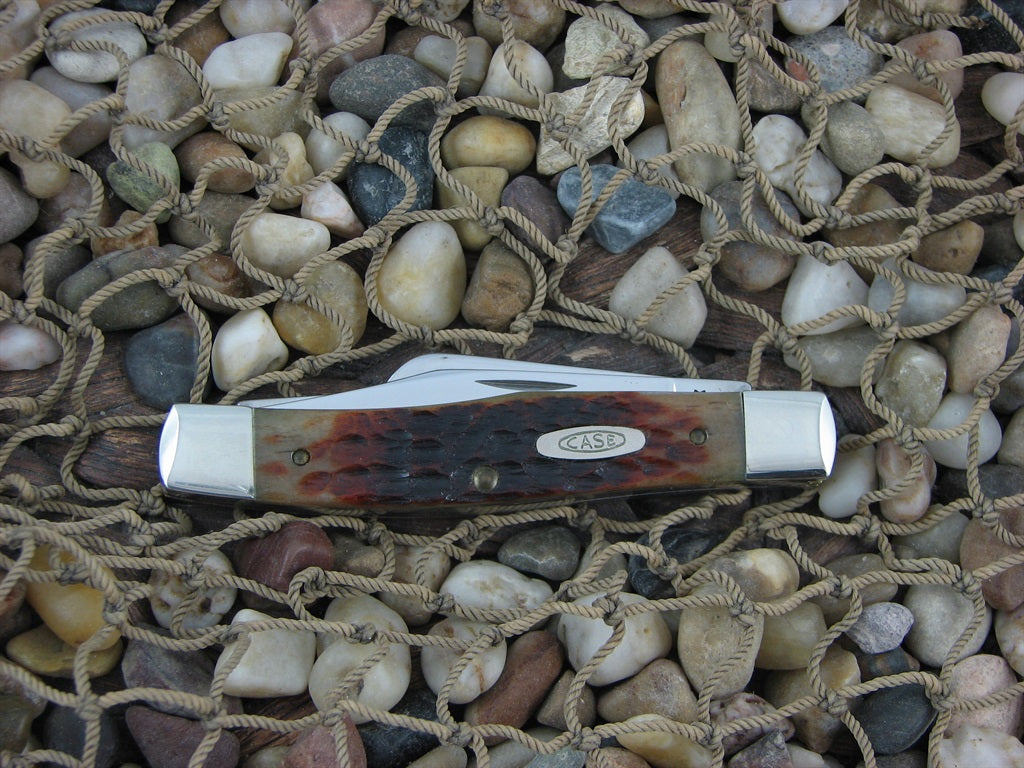 Case XX 1991 Brown Bone Medium Stockman with Carbon steel 63032