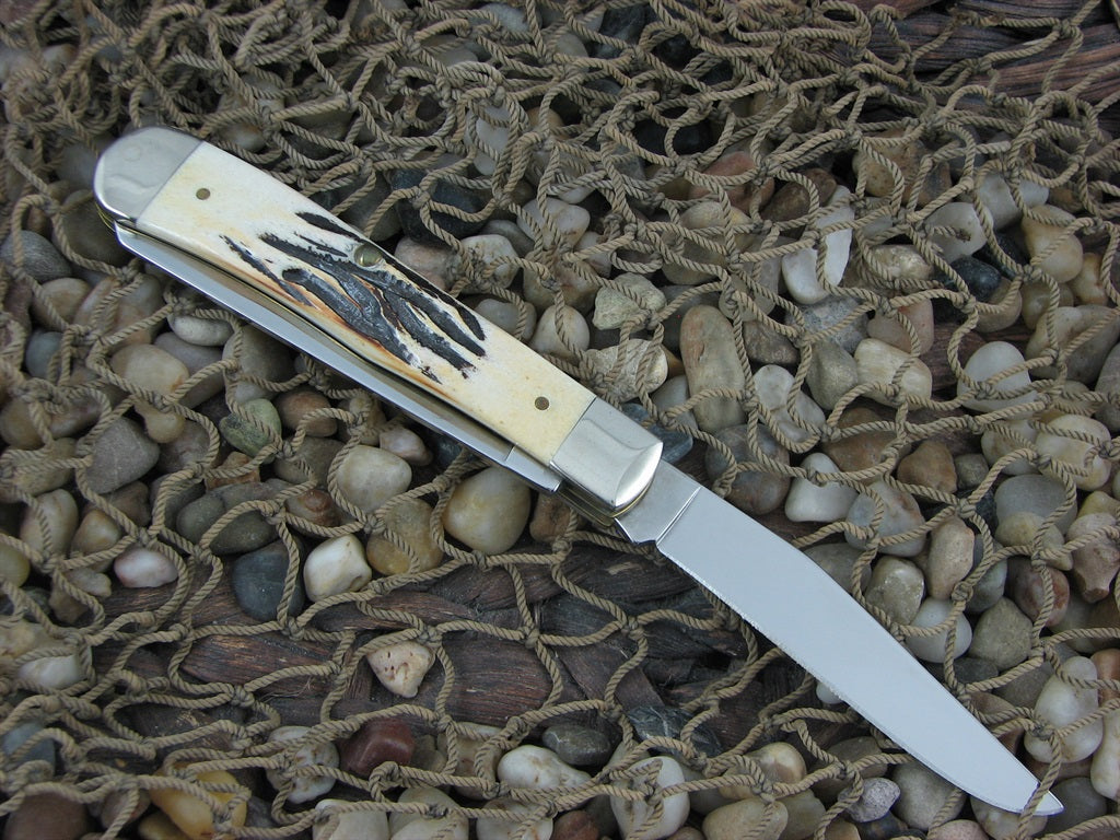 Case XX Cutlery 2002 Bonestag Trapper with TruSharp steel 6.5254 #B
