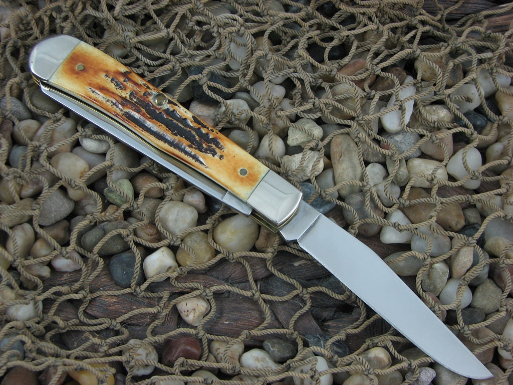 Case XX Cutlery 2002 Bonestag Trapper with TruSharp steel 6.5254 #A