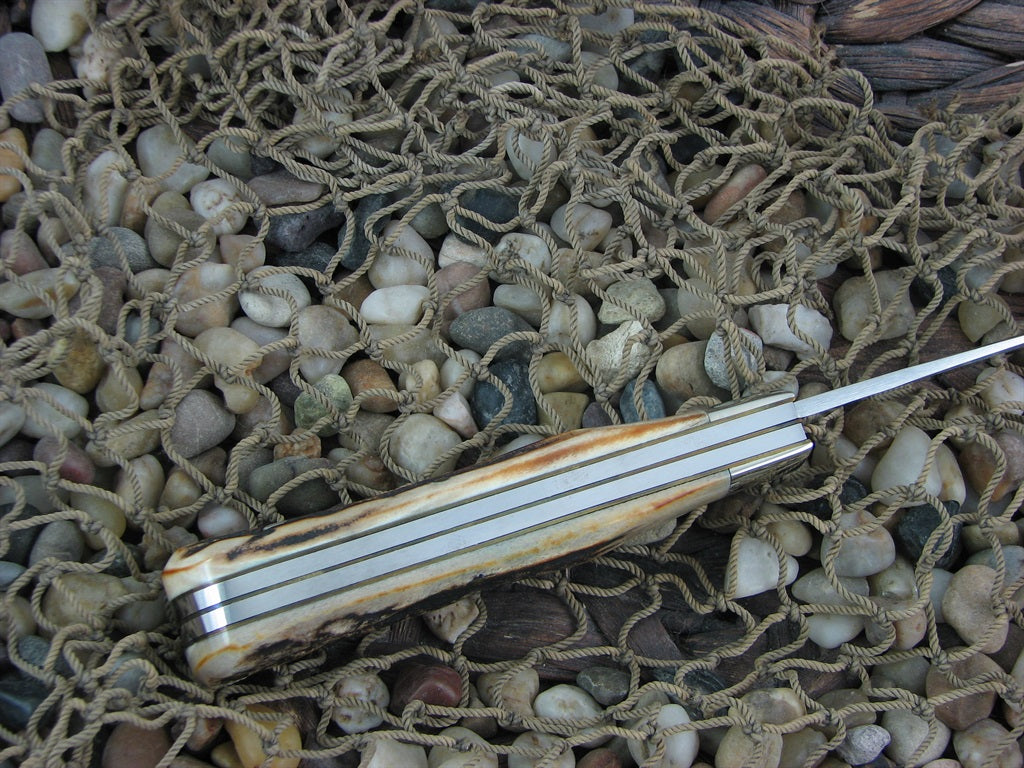 Winchester Knives 1994 Burnt Stag Bullet Trapper with Carbon steel 28103.5