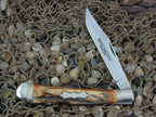 Winchester Knives 1989 Burnt Stag Banana Trapper with Carbon steel 1950