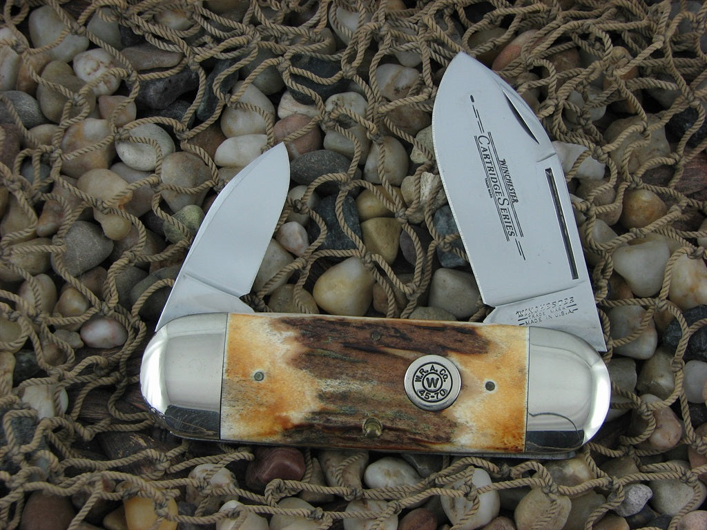 Winchester Knives 1998 Burnt Stag Sunfish Elephant Toe with Carbon steel 250120